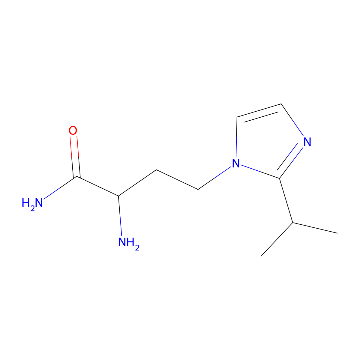 2-Amino-4-(2-isopropyl-1h-imidazol-1-yl)butanamide molecular structure, CAS 1343326-95-3