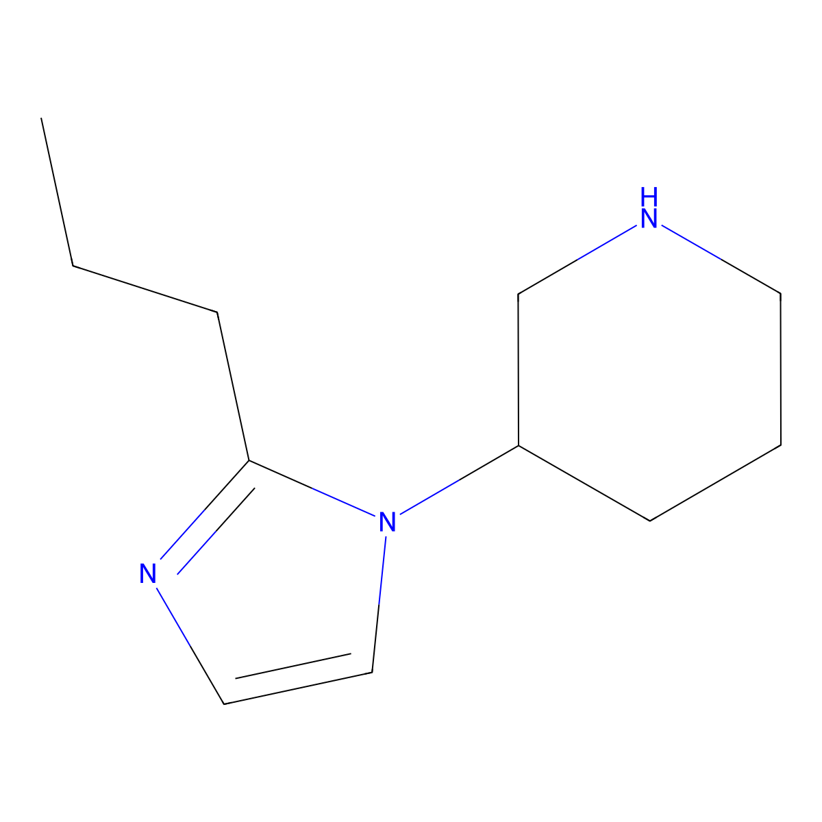 3-(2-Propyl-1H-imidazol-1-yl)piperidine molecular structure, CAS 1343327-36-5
