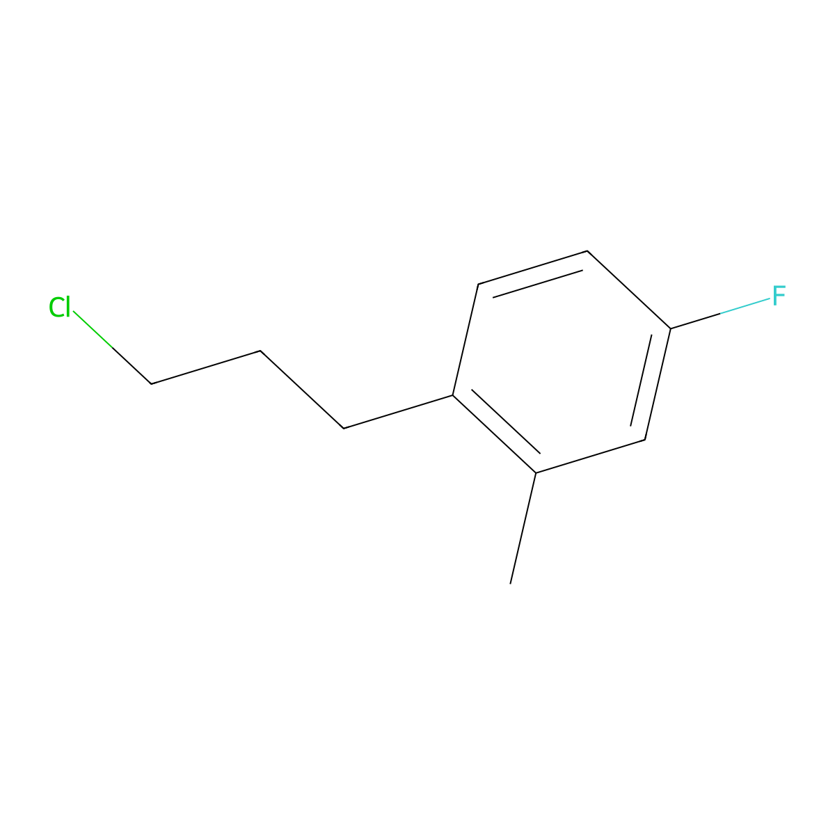 1-(3-Chloropropyl)-4-fluoro-2-methylbenzene molecular structure, CAS 1343327-78-5