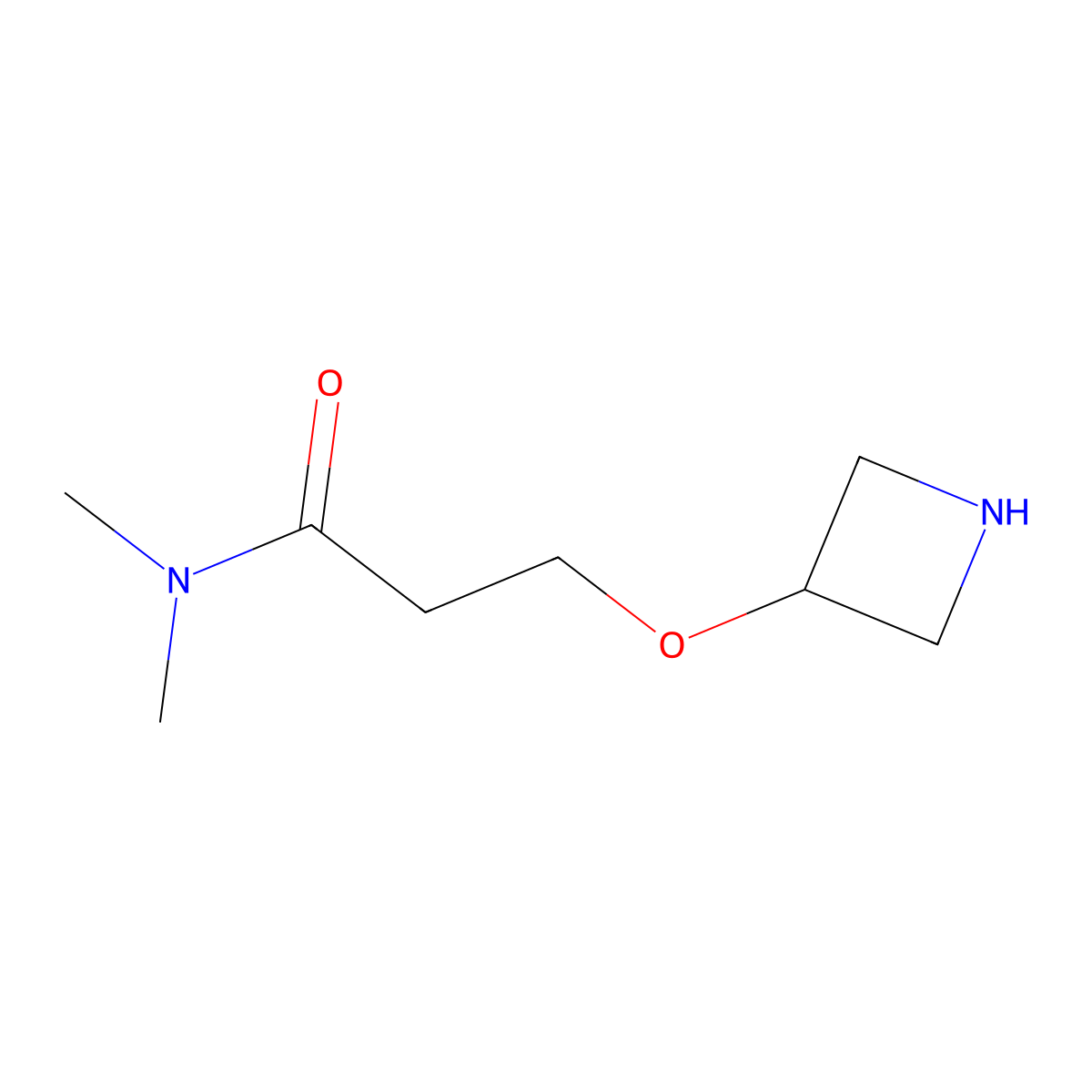3-(azetidin-3-yloxy)-N,N-dimethylpropanamide molecular structure, CAS 1343328-41-5