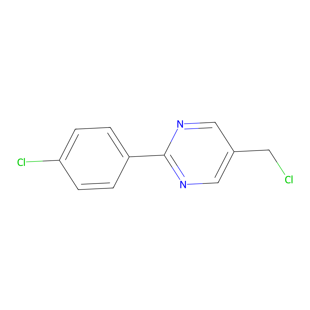 5-(Chloromethyl)-2-(4-chlorophenyl)pyrimidine molecular structure, CAS 1343328-75-5