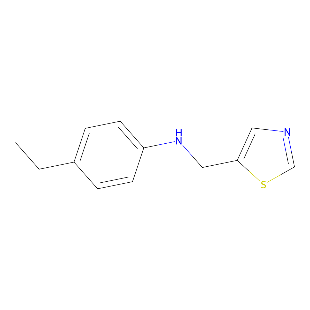 4-Ethyl-N-(thiazol-5-ylmethyl)aniline molecular structure, CAS 1343329-01-0