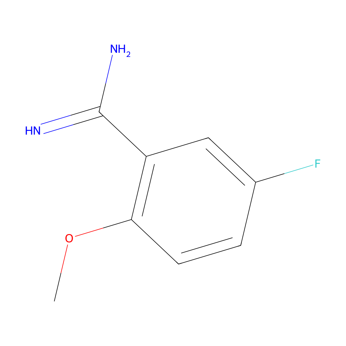 5-Fluoro-2-methoxybenzimidamide molecular structure, CAS 1343329-45-2