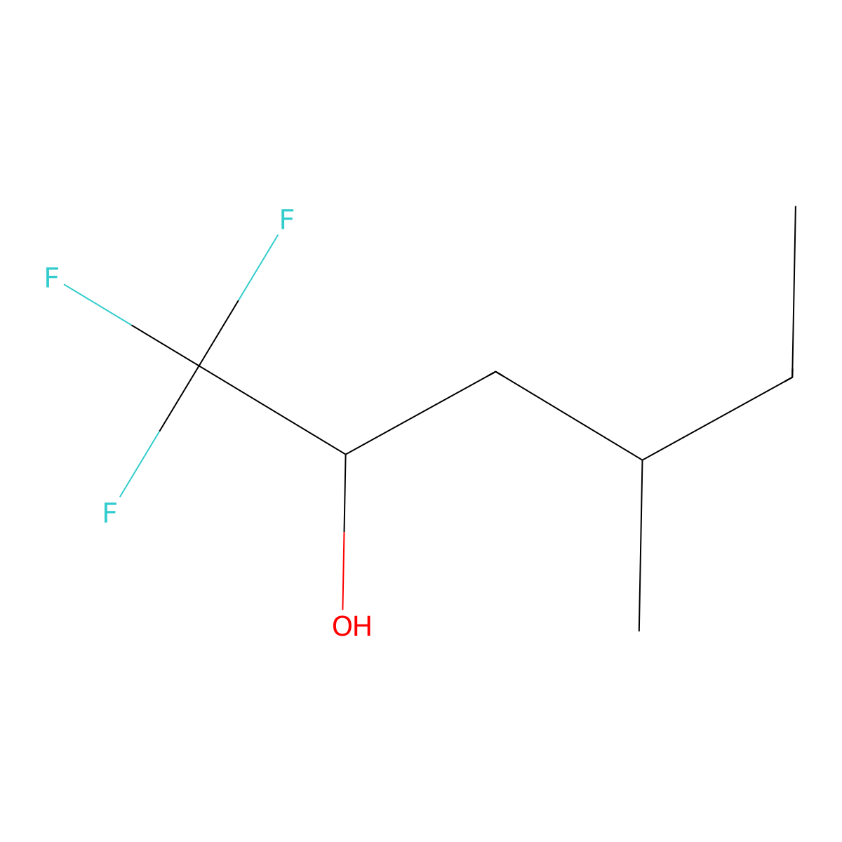 1,1,1-Trifluoro-4-methylhexan-2-ol molecular structure, CAS 1343330-29-9