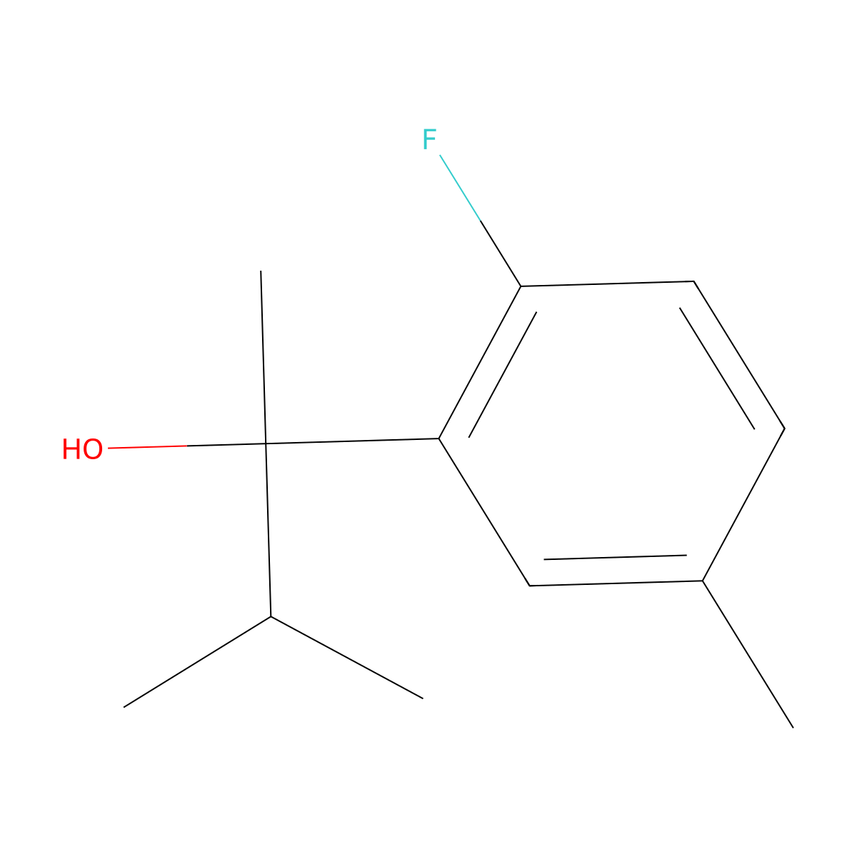 2-Fluoro-alpha,5-dimethyl-alpha-(1-methylethyl)benZenemethanol molecular structure, CAS 1343331-86-1