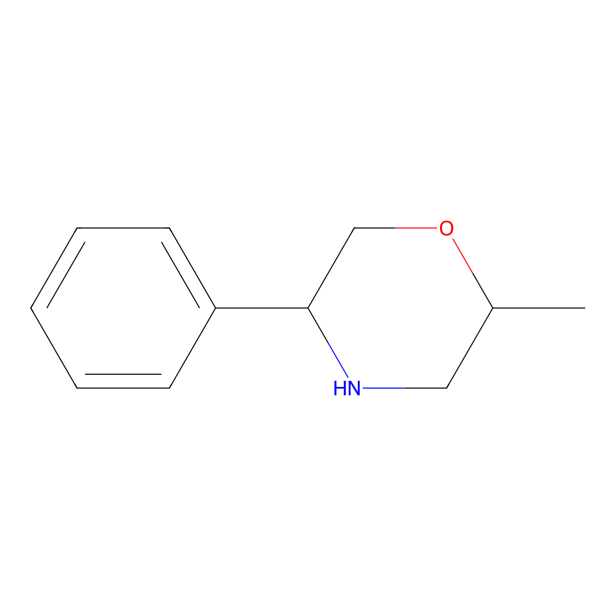 2-Methyl-5-phenylmorpholine molecular structure, CAS 1343334-74-6