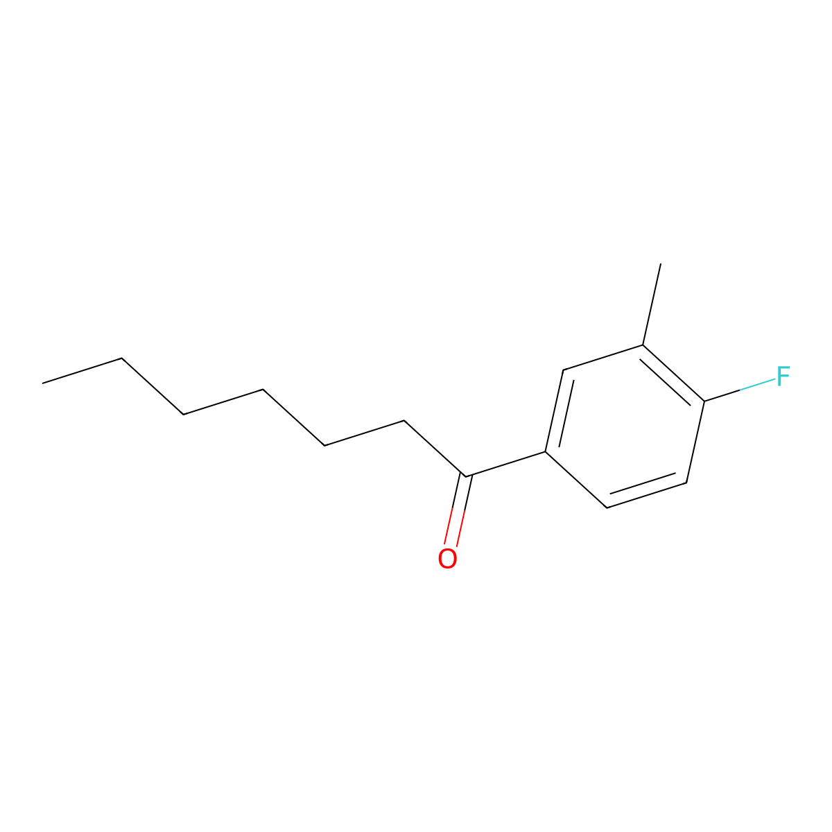 1-(4-Fluoro-3-methylphenyl)heptan-1-one molecular structure, CAS 1343335-45-4
