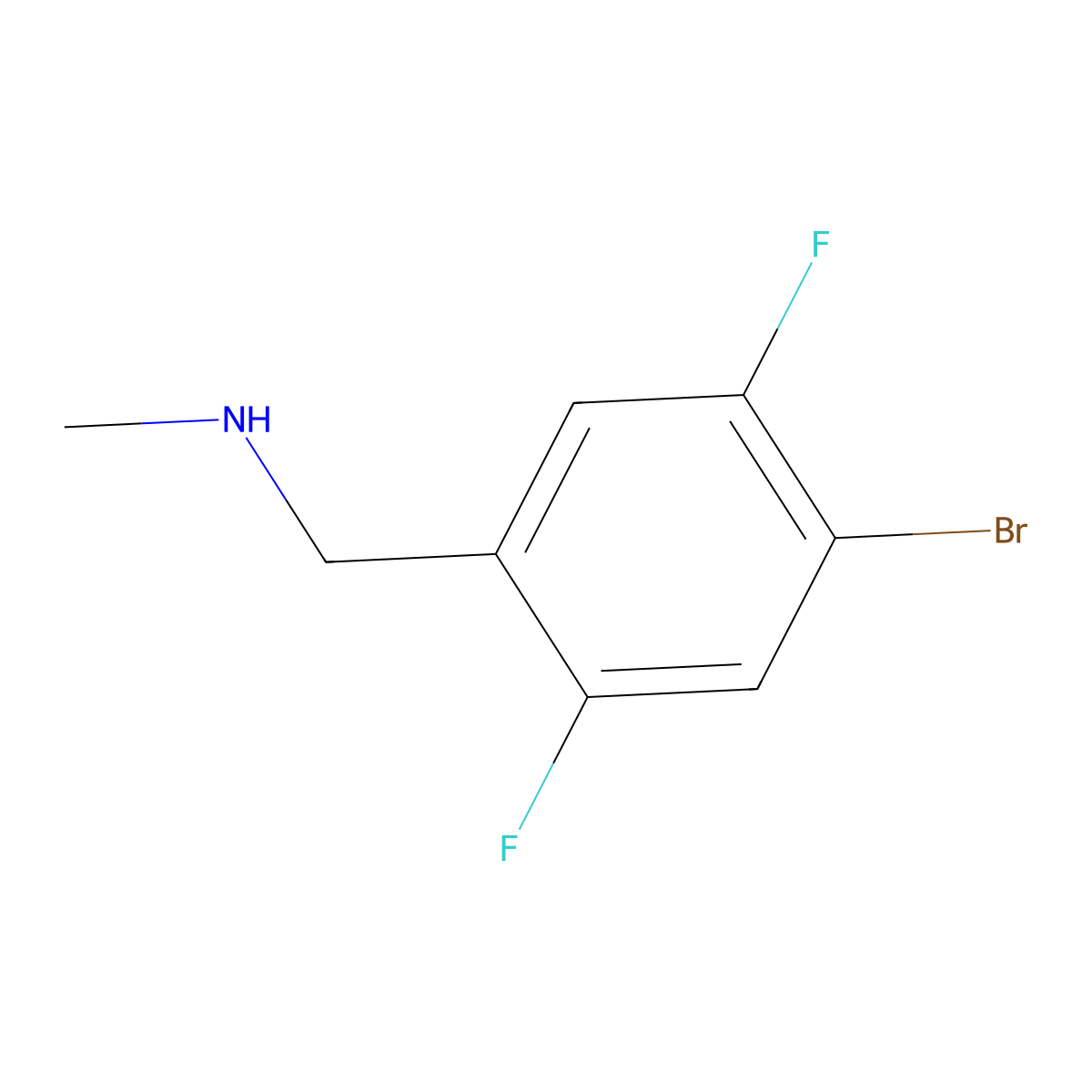 [(4-Bromo-2,5-difluorophenyl)methyl](methyl)amine molecular structure, CAS 1343337-20-1