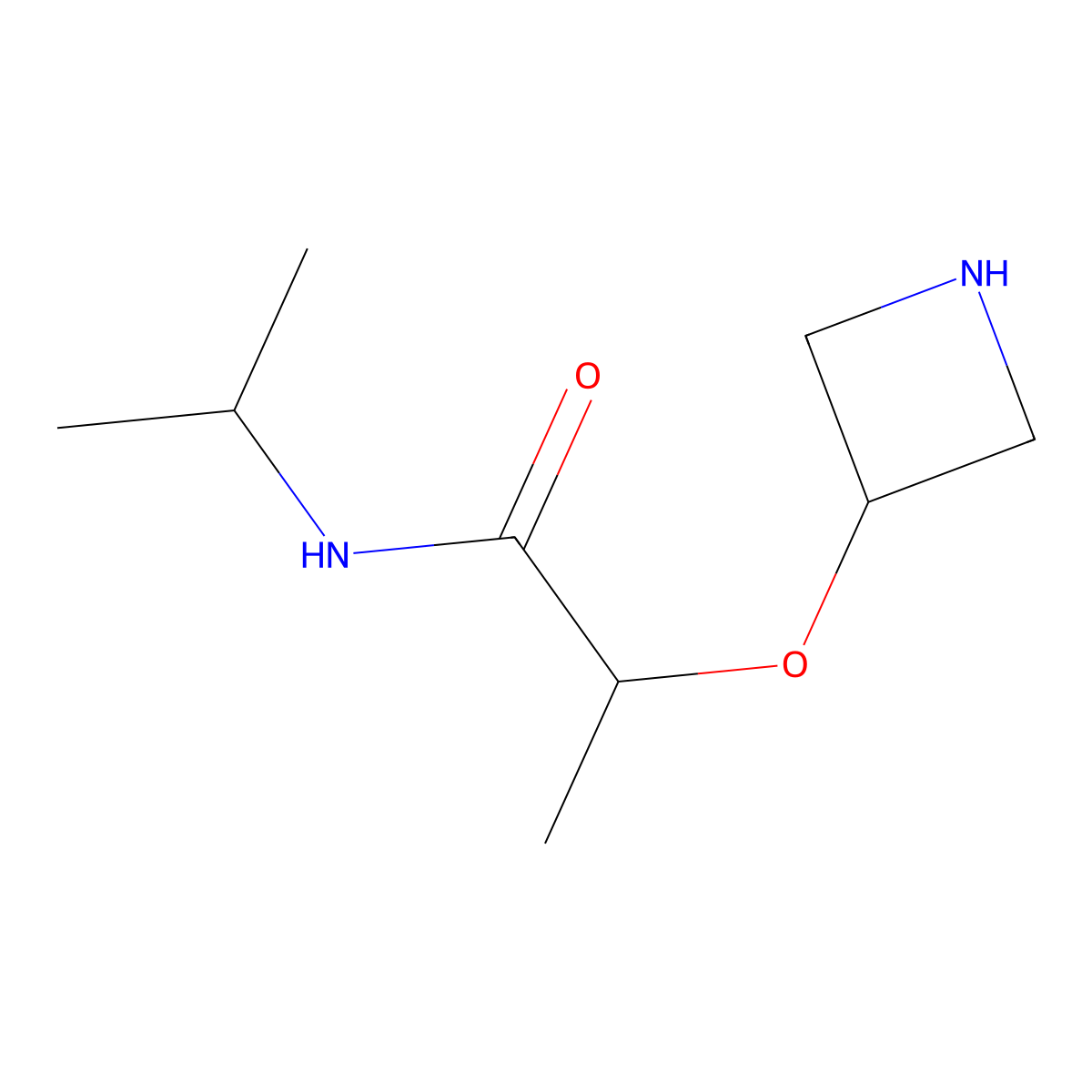 2-(Azetidin-3-yloxy)-N-isopropylpropanamide molecular structure, CAS 1343338-01-1