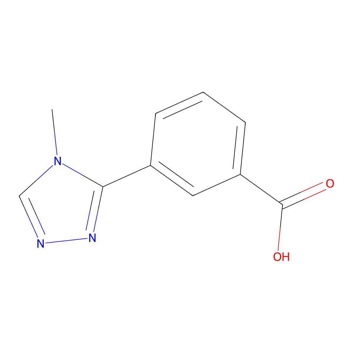 3-(4-Methyl-4H-1,2,4-triazol-3-yl)benzoic acid molecular structure, CAS 1343339-59-2