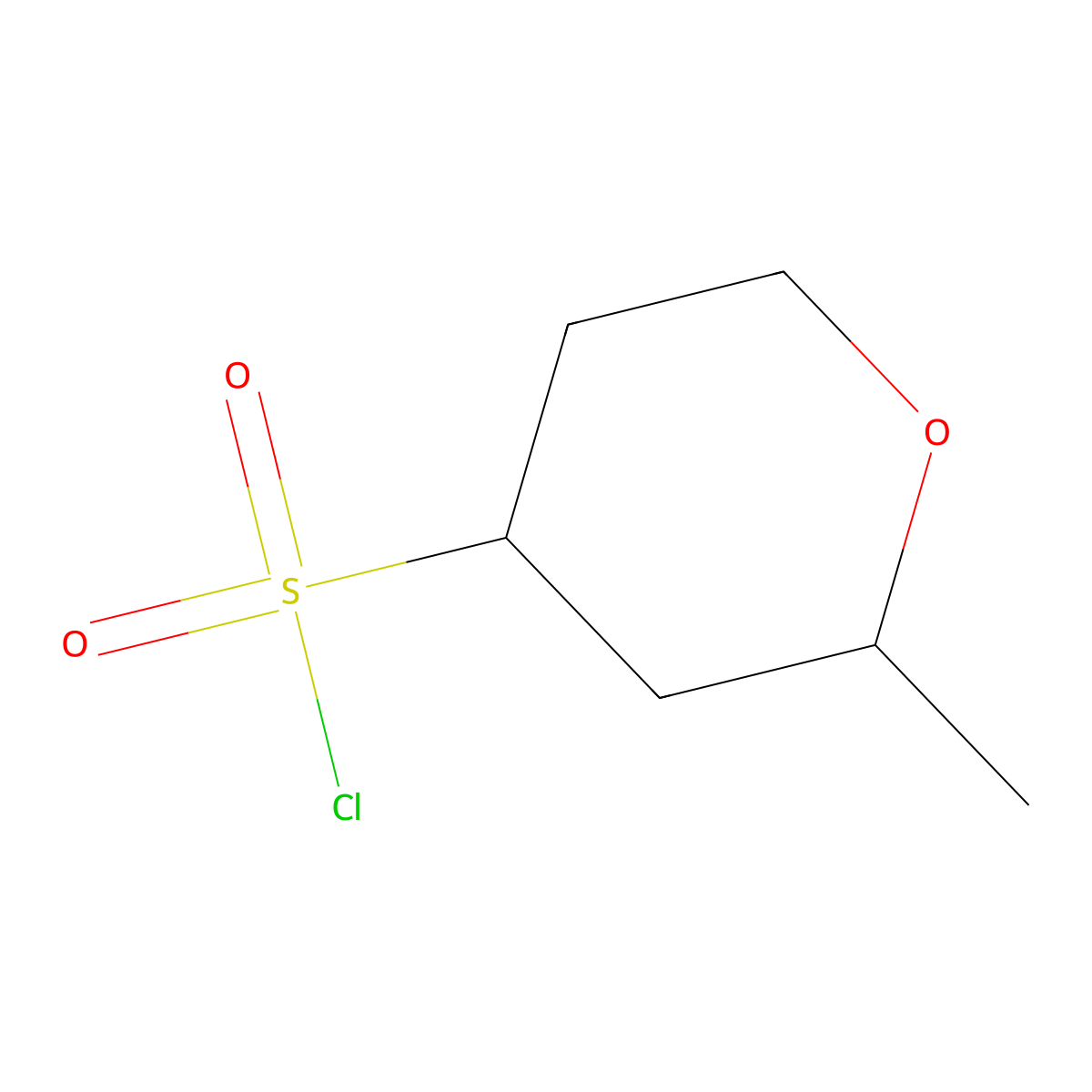 2-Methyloxane-4-sulfonyl chloride molecular structure, CAS 1343340-46-4
