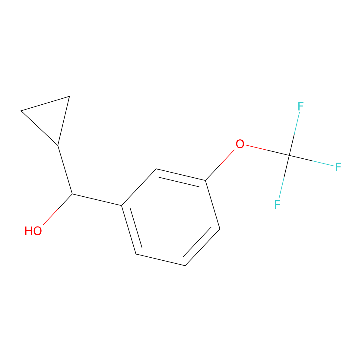 alpha-Cyclopropyl-3-(trifluoromethoxy)benZenemethanol molecular structure, CAS 1343341-40-1