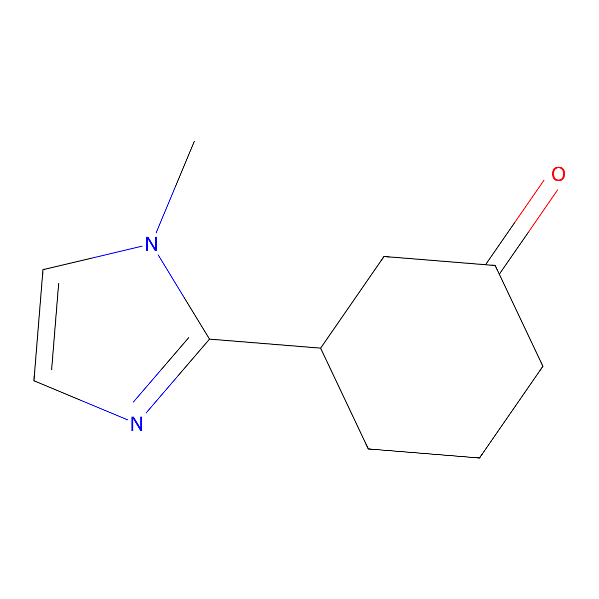 3-(1-methyl-1H-imidazol-2-yl)cyclohexan-1-one molecular structure, CAS 1343342-67-5