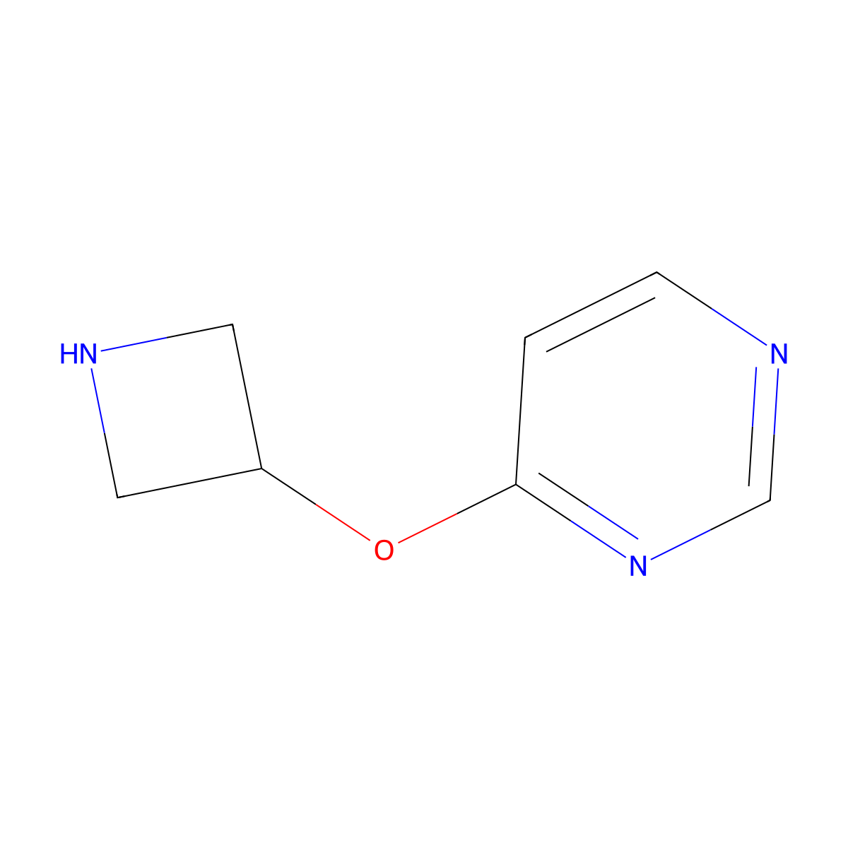 4-(Azetidin-3-yloxy)pyrimidine molecular structure, CAS 1343343-31-6