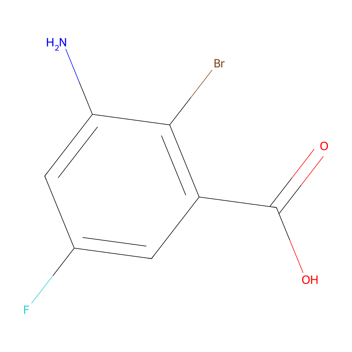 3-Amino-2-bromo-5-fluorobenzoic acid molecular structure, CAS 1343343-57-6
