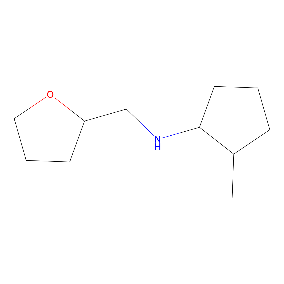 2-methyl-N-[(oxolan-2-yl)methyl]cyclopentan-1-amine molecular structure, CAS 1343344-54-6