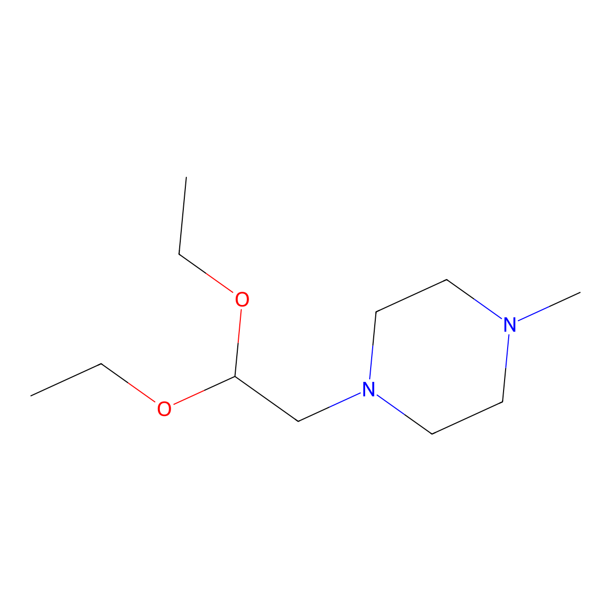 1-(2,2-Diethoxyethyl)-4-methylpiperazine molecular structure, CAS 1343344-74-0