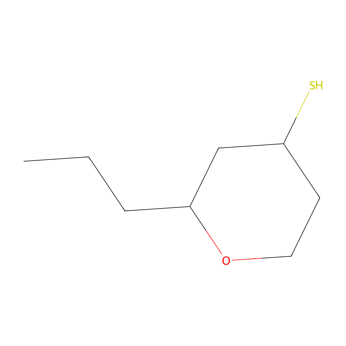 2-Propyloxane-4-thiol molecular structure, CAS 1343347-62-5