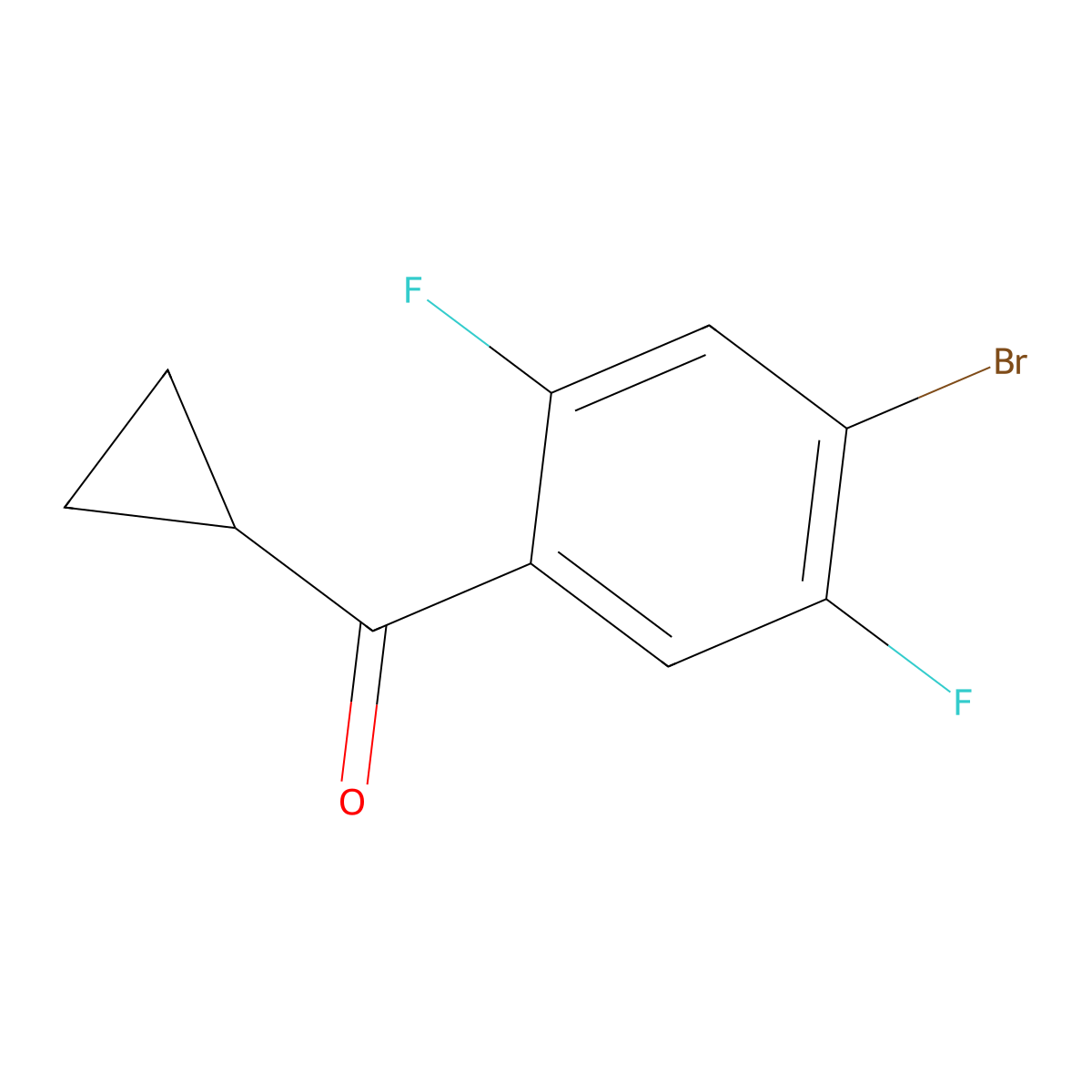 (4-Bromo-2,5-difluorophenyl)(cyclopropyl)methanone molecular structure, CAS 1343347-87-4