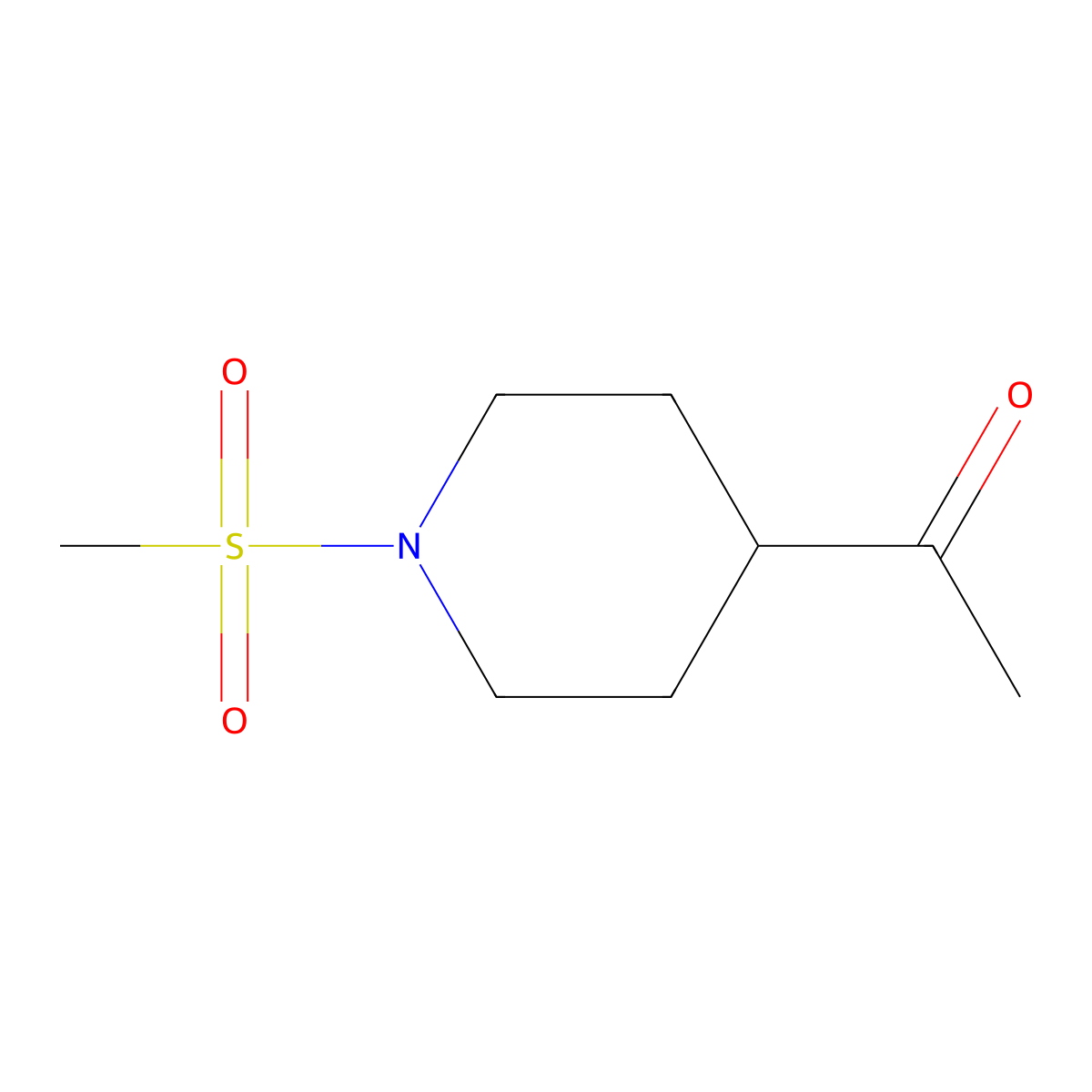 1-(1-(Methylsulfonyl)piperidin-4-yl)ethanone molecular structure, CAS 1343349-82-5