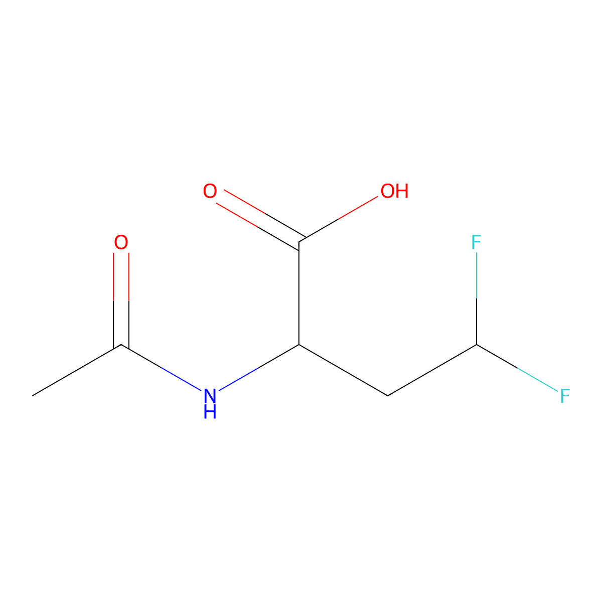 2-Acetamido-4,4-difluorobutanoic acid molecular structure, CAS 1343349-88-1