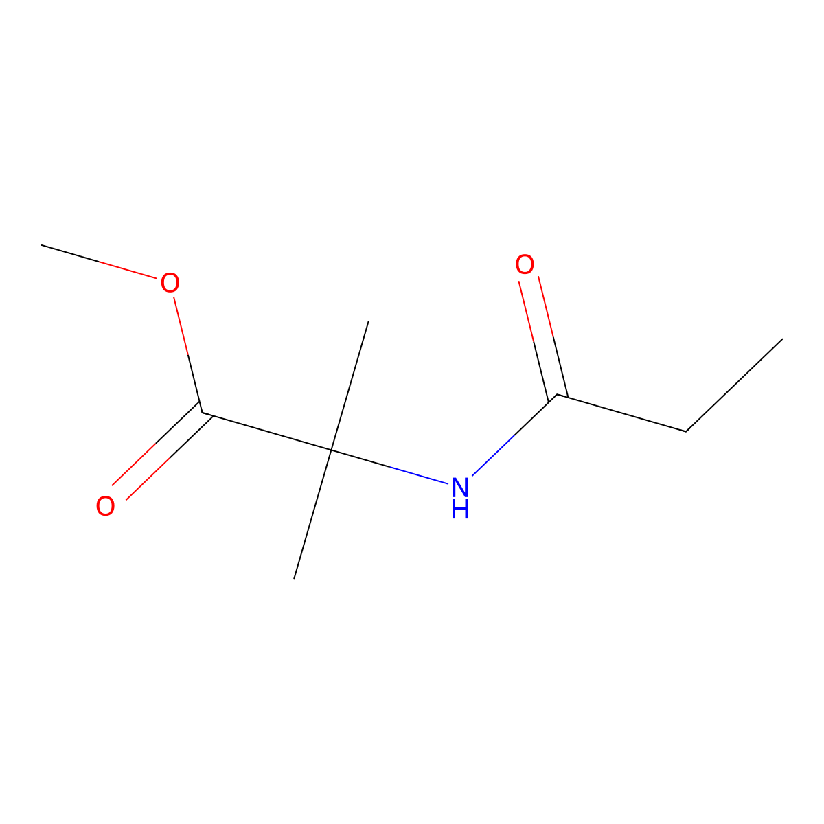 methyl 2-methyl-N-propionylalaninate molecular structure, CAS 1343350-89-9