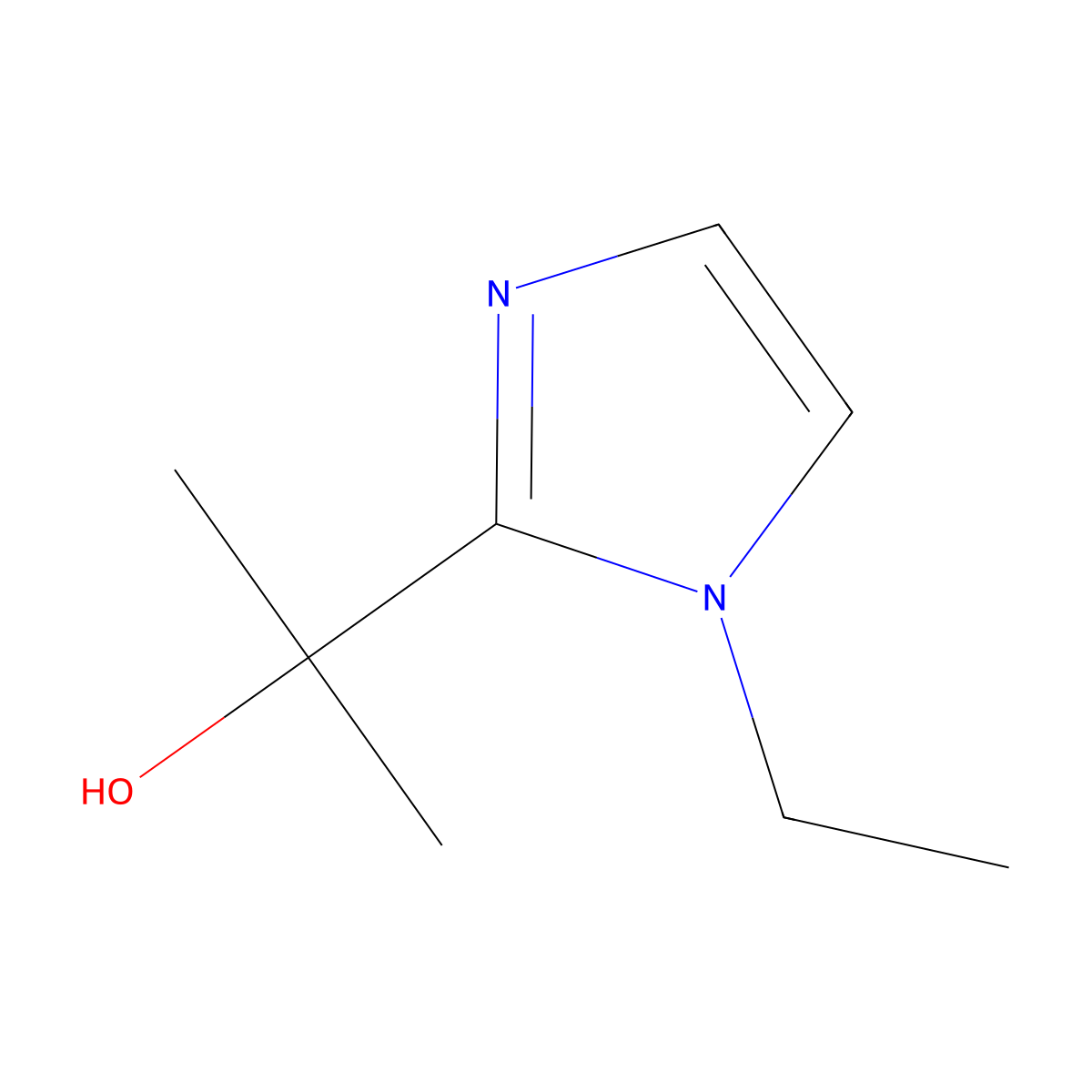 2-(1-ethyl-1H-imidazol-2-yl)propan-2-ol molecular structure, CAS 1343351-35-8