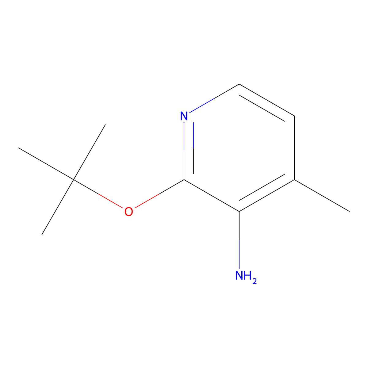 2-(Tert-butoxy)-4-methylpyridin-3-amine molecular structure, CAS 1343351-63-2