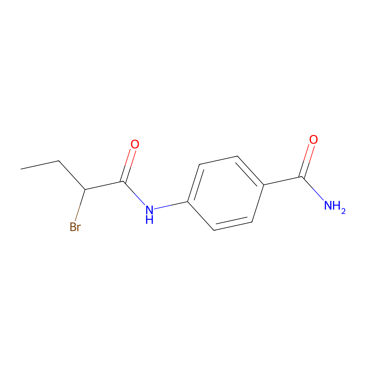 4-[(2-Bromobutanoyl)amino]benzamide molecular structure, CAS 1343357-12-9
