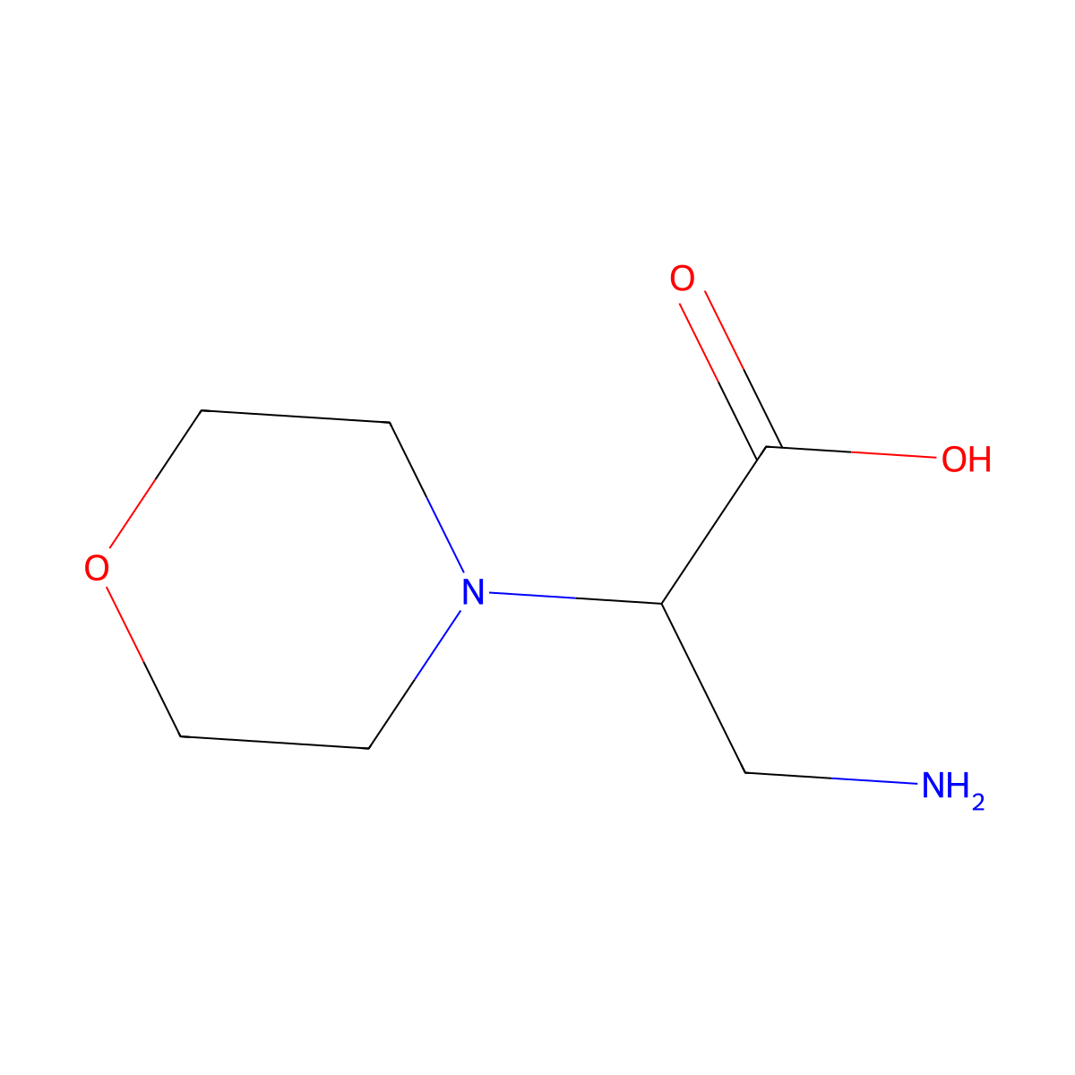 3-Amino-2-morpholinopropanoic acid molecular structure, CAS 1343358-97-3