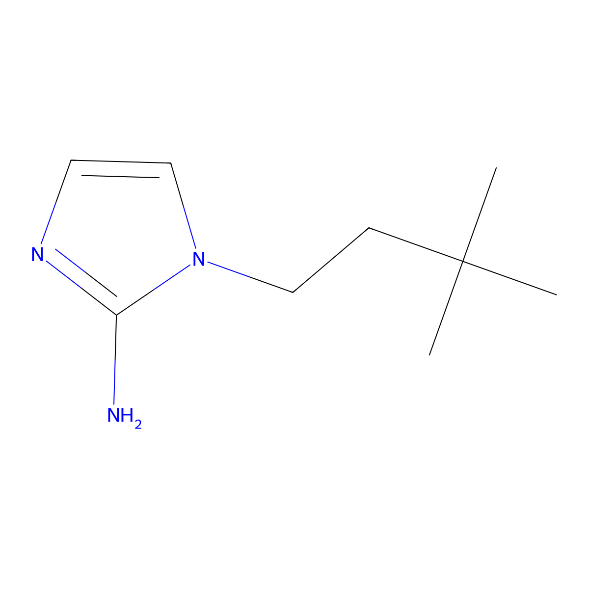1-(3,3-dimethylbutyl)-1H-imidazol-2-amine molecular structure, CAS 1343358-98-4