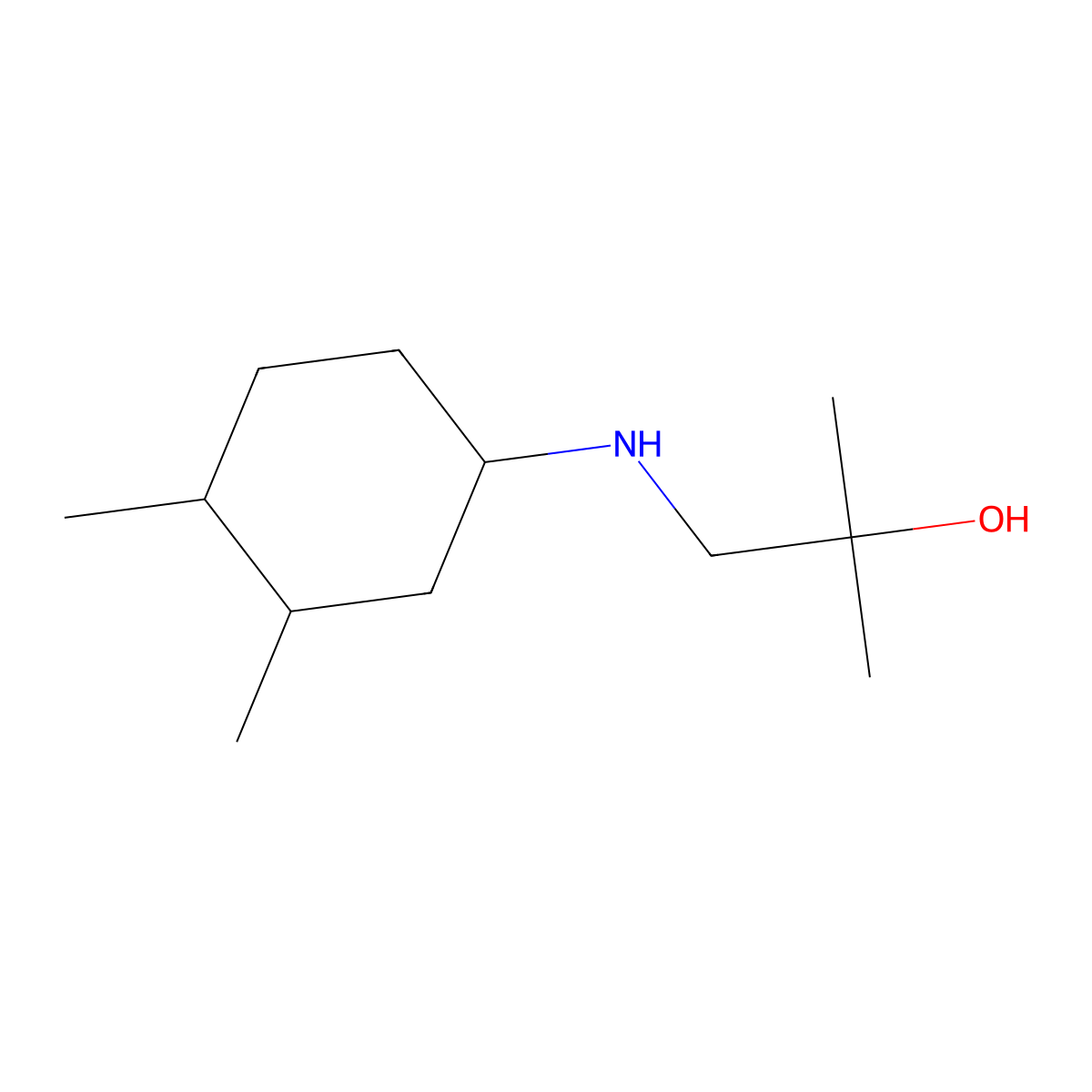 1-[(3,4-Dimethylcyclohexyl)amino]-2-methylpropan-2-ol molecular structure, CAS 1343362-61-7