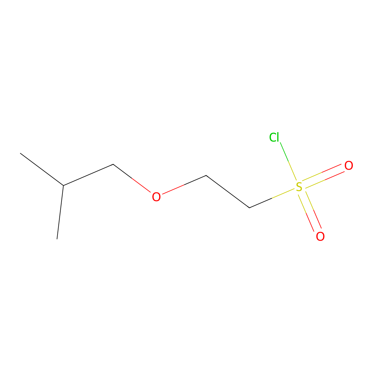 2-(2-Methylpropoxy)ethane-1-sulfonyl chloride molecular structure, CAS 1343364-77-1