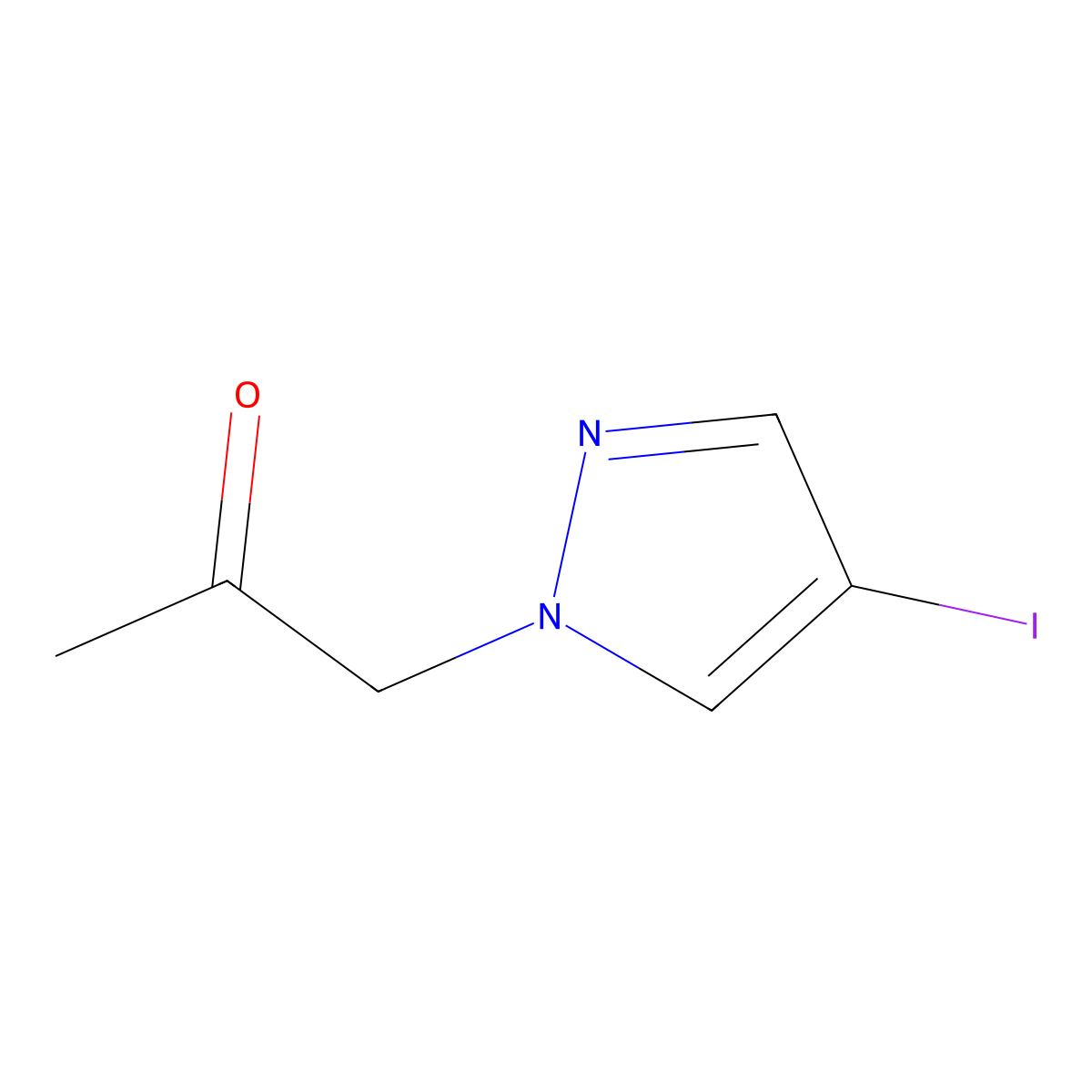 1-(4-Iodopyrazol-1-yl)propan-2-one molecular structure, CAS 1343366-12-0