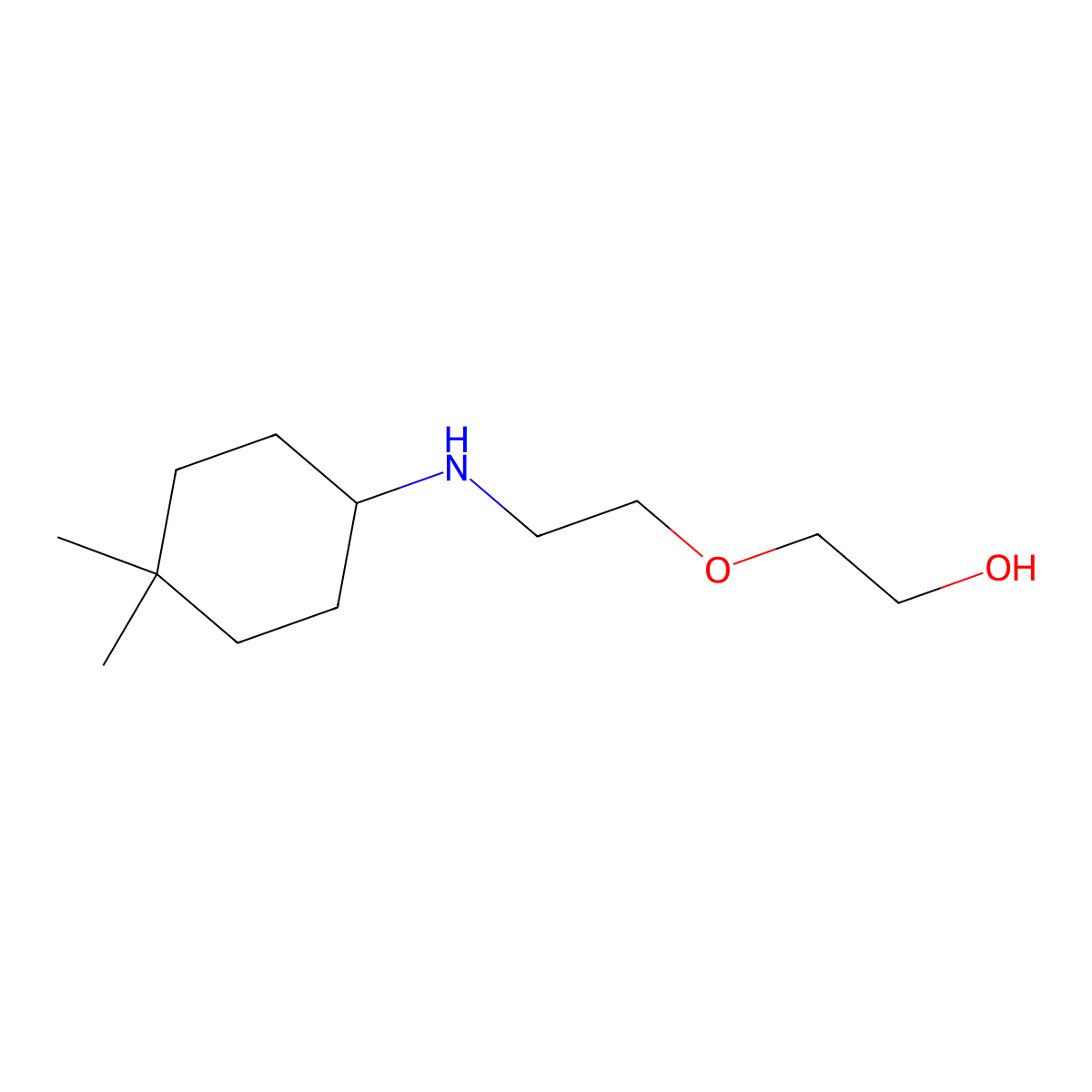 2-{2-[(4,4-Dimethylcyclohexyl)amino]ethoxy}ethan-1-ol molecular structure, CAS 1343366-64-2