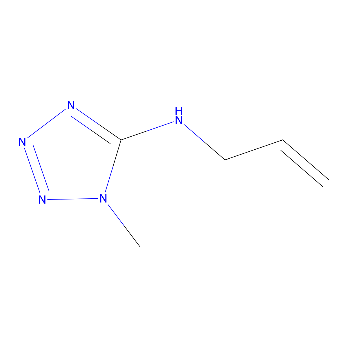 N-allyl-1-methyl-1H-tetrazol-5-amine molecular structure, CAS 1343369-00-5
