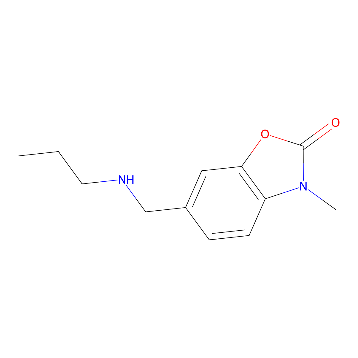 3-Methyl-6-((propylamino)methyl)benzo[d]oxazol-2(3h)-one molecular structure, CAS 1343369-84-5