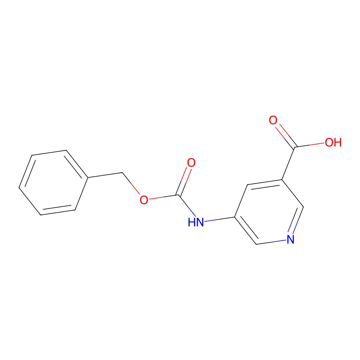 5-(((Benzyloxy)carbonyl)amino)nicotinic acid molecular structure, CAS 1343370-18-2