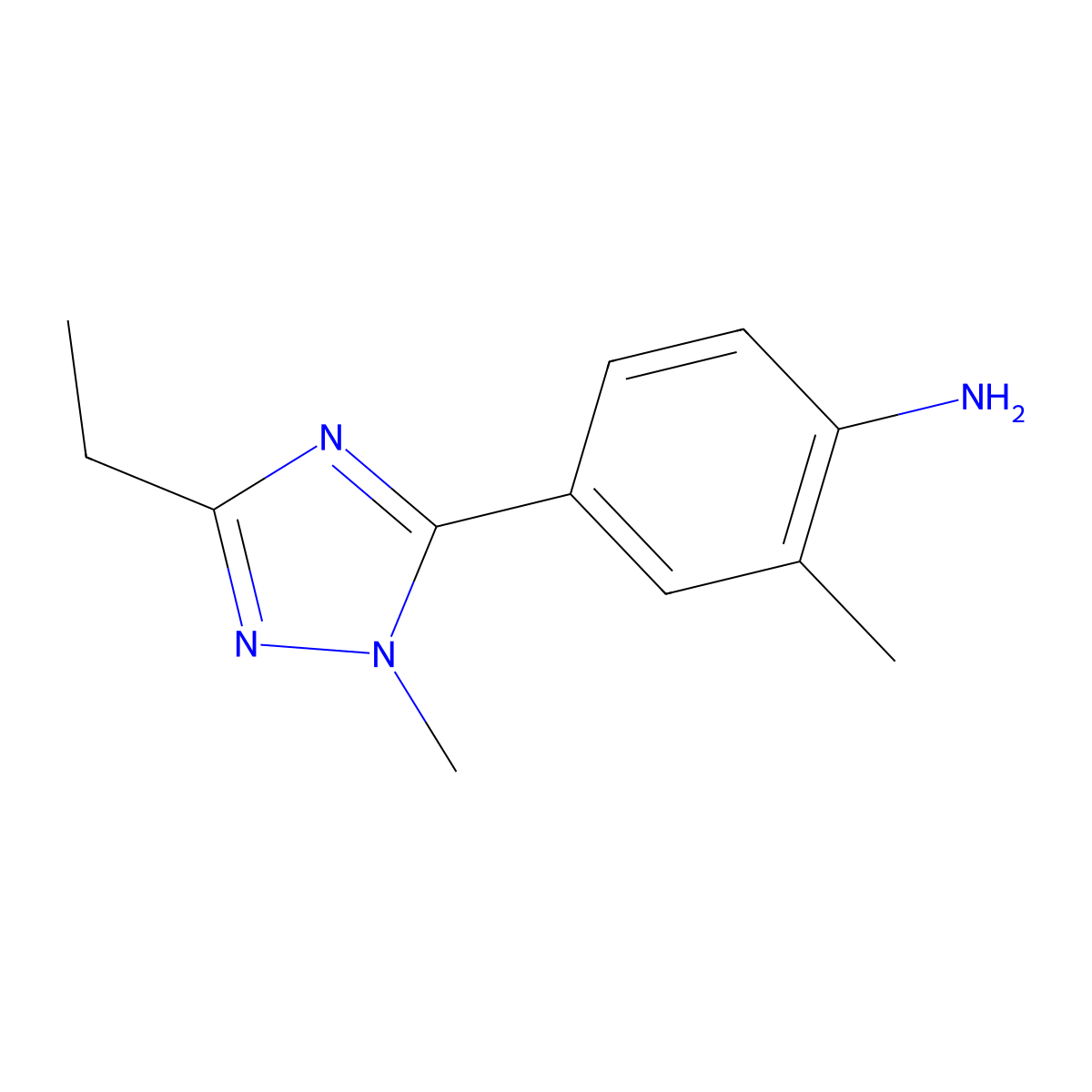 4-(3-Ethyl-1-methyl-1h-1,2,4-triazol-5-yl)-2-methylaniline molecular structure, CAS 1343370-97-7