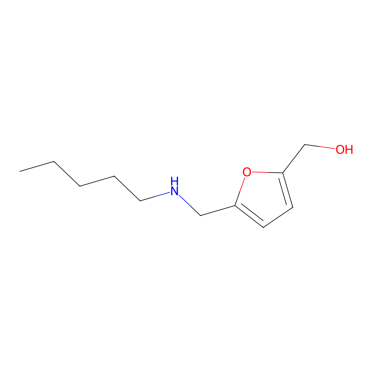 {5-[(Pentylamino)methyl]furan-2-yl}methanol molecular structure, CAS 1343372-08-6