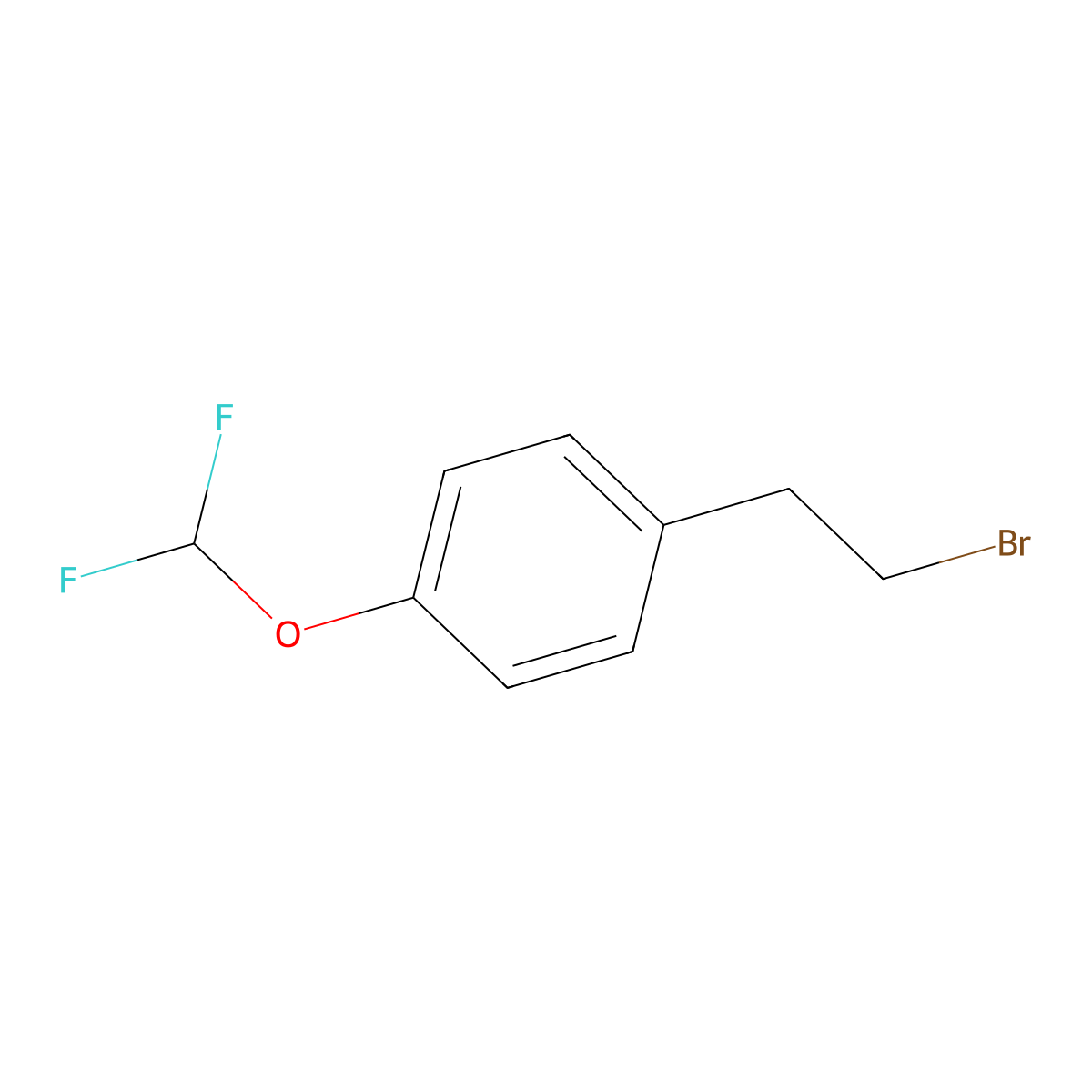 1-(2-Bromoethyl)-4-(difluoromethoxy)benzene molecular structure, CAS 1343374-64-0