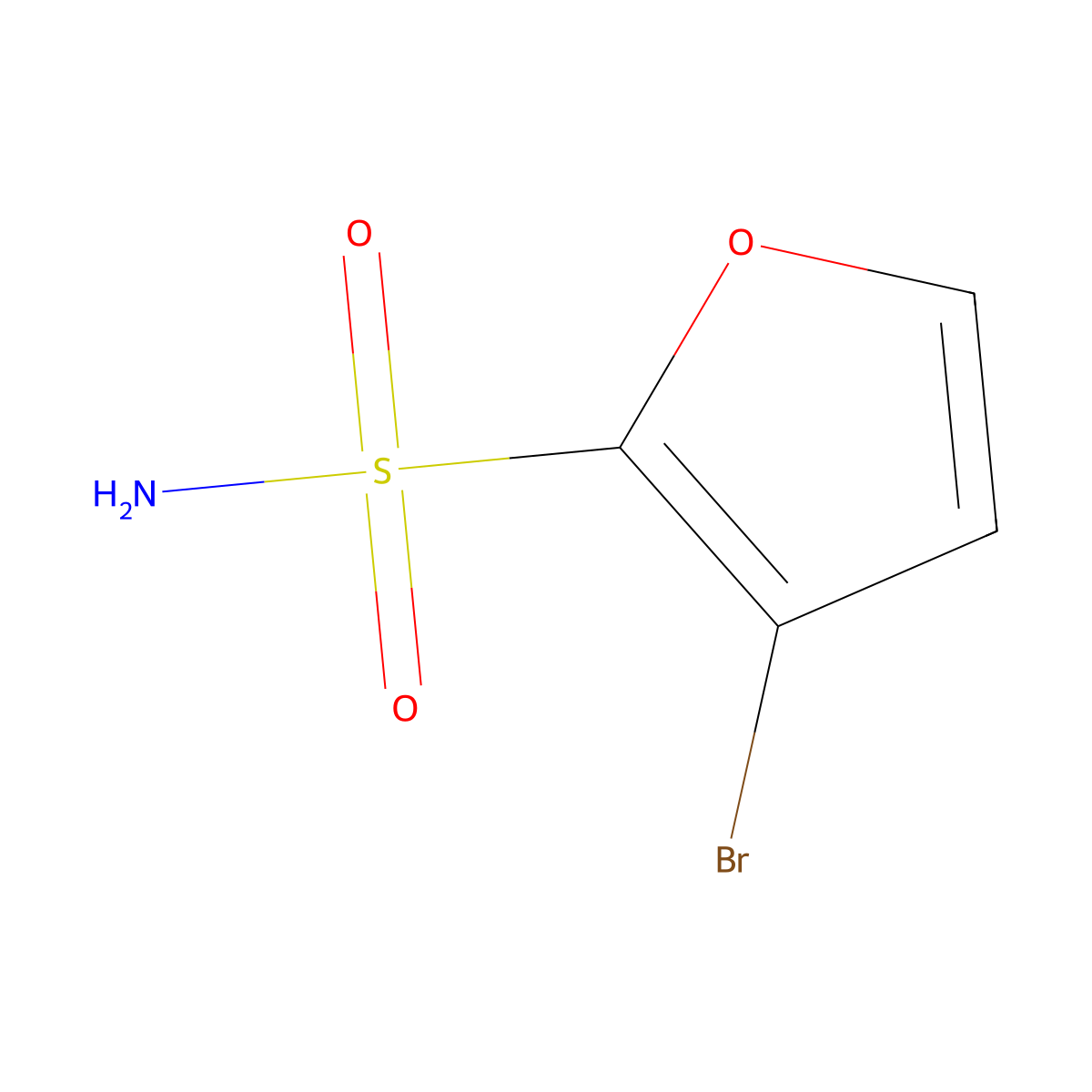 3-Bromofuran-2-sulfonamide molecular structure, CAS 1343378-42-6