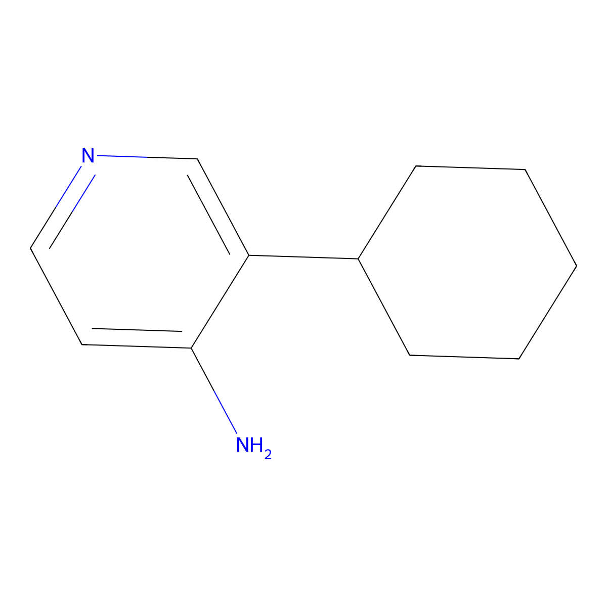 4-Amino-3-cyclohexylpyridine molecular structure, CAS 1343378-80-2