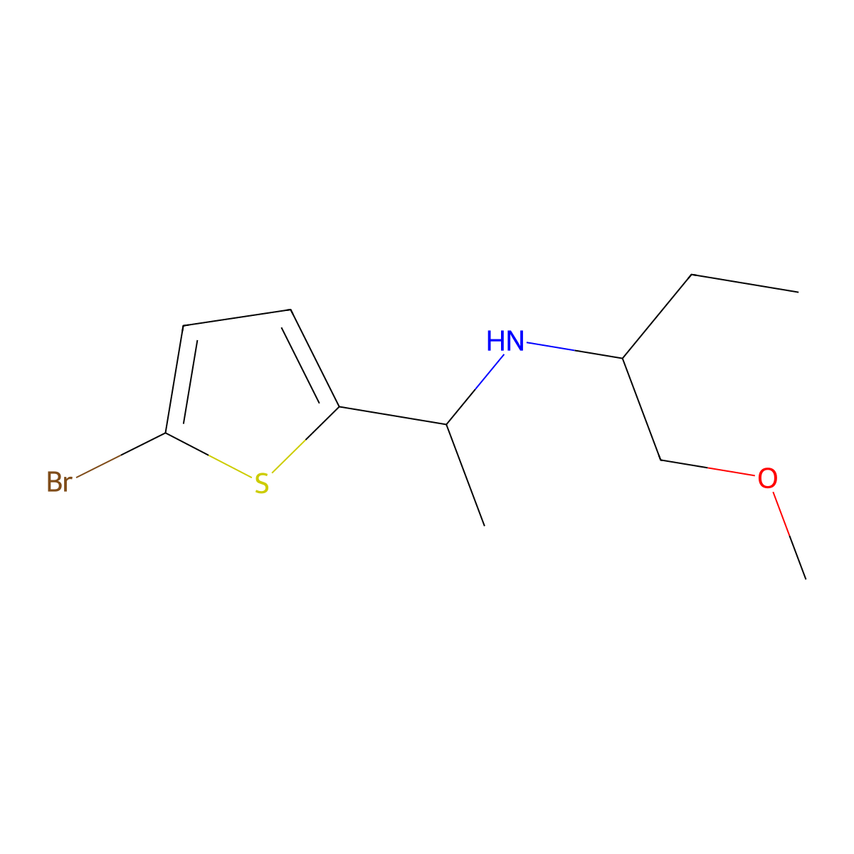 [1-(5-Bromothiophen-2-yl)ethyl](1-methoxybutan-2-yl)amine molecular structure, CAS 1343390-99-7