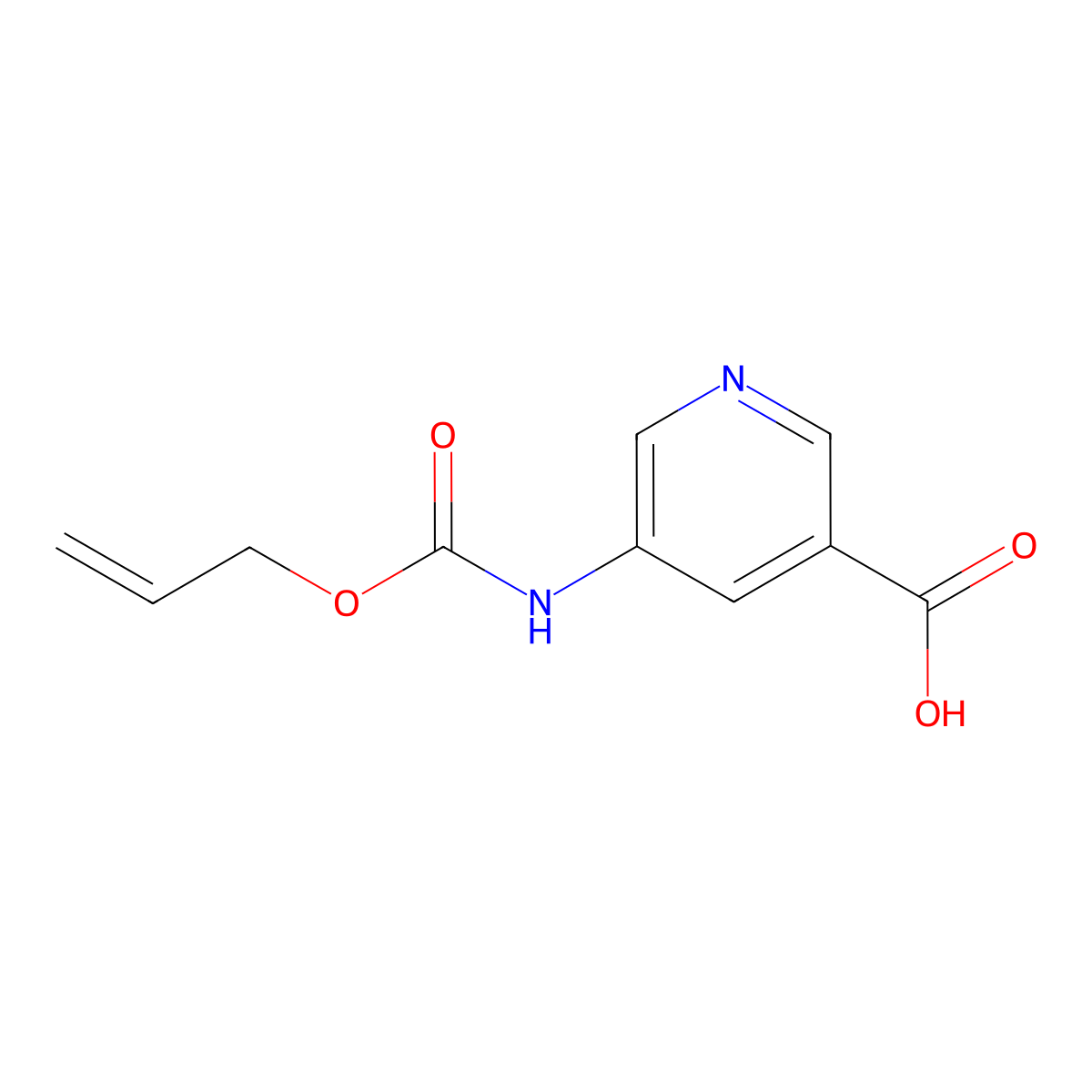 5-{[(Prop-2-en-1-yloxy)carbonyl]amino}pyridine-3-carboxylic acid molecular structure, CAS 1343392-10-8