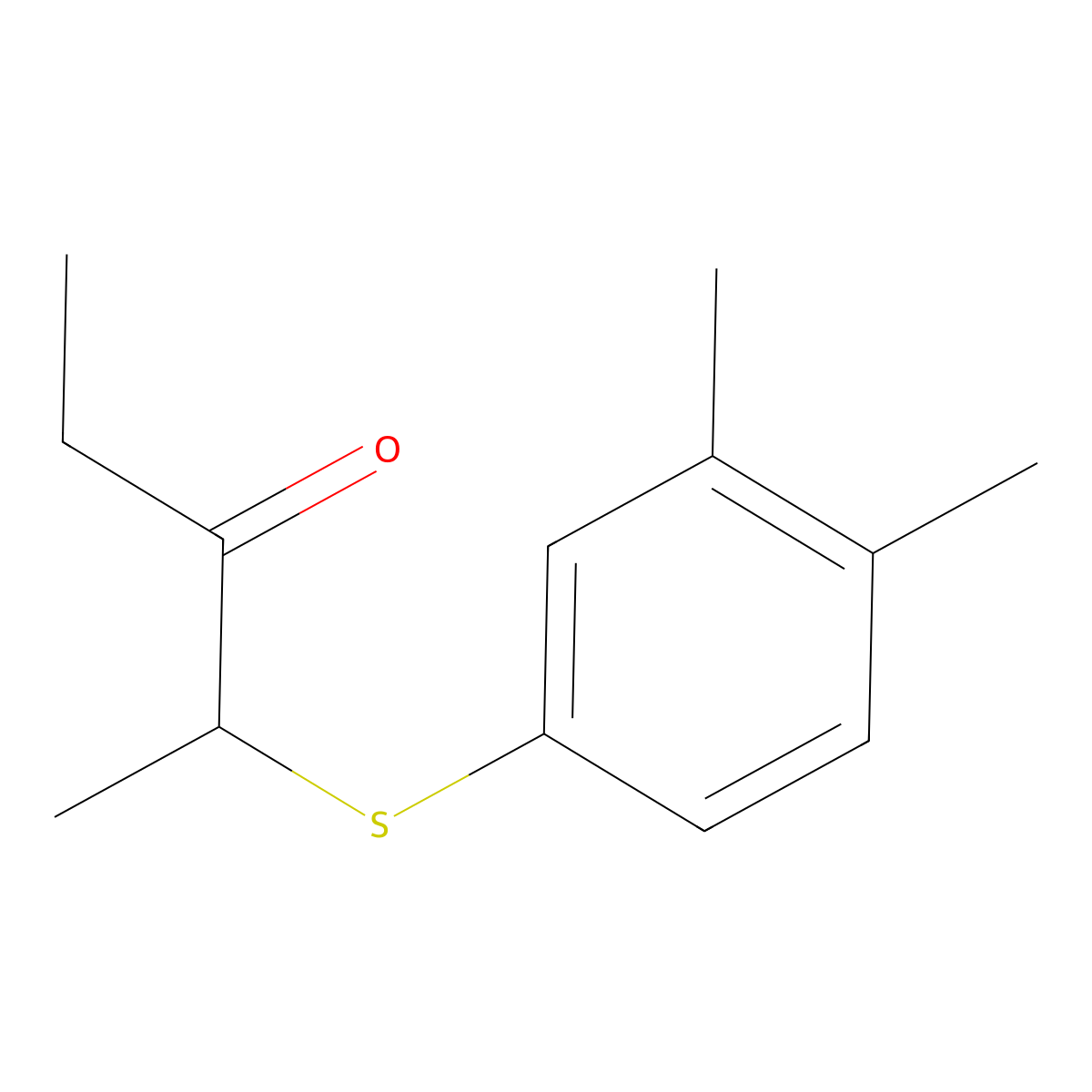 2-((3,4-Dimethylphenyl)thio)pentan-3-one molecular structure, CAS 1343393-48-5