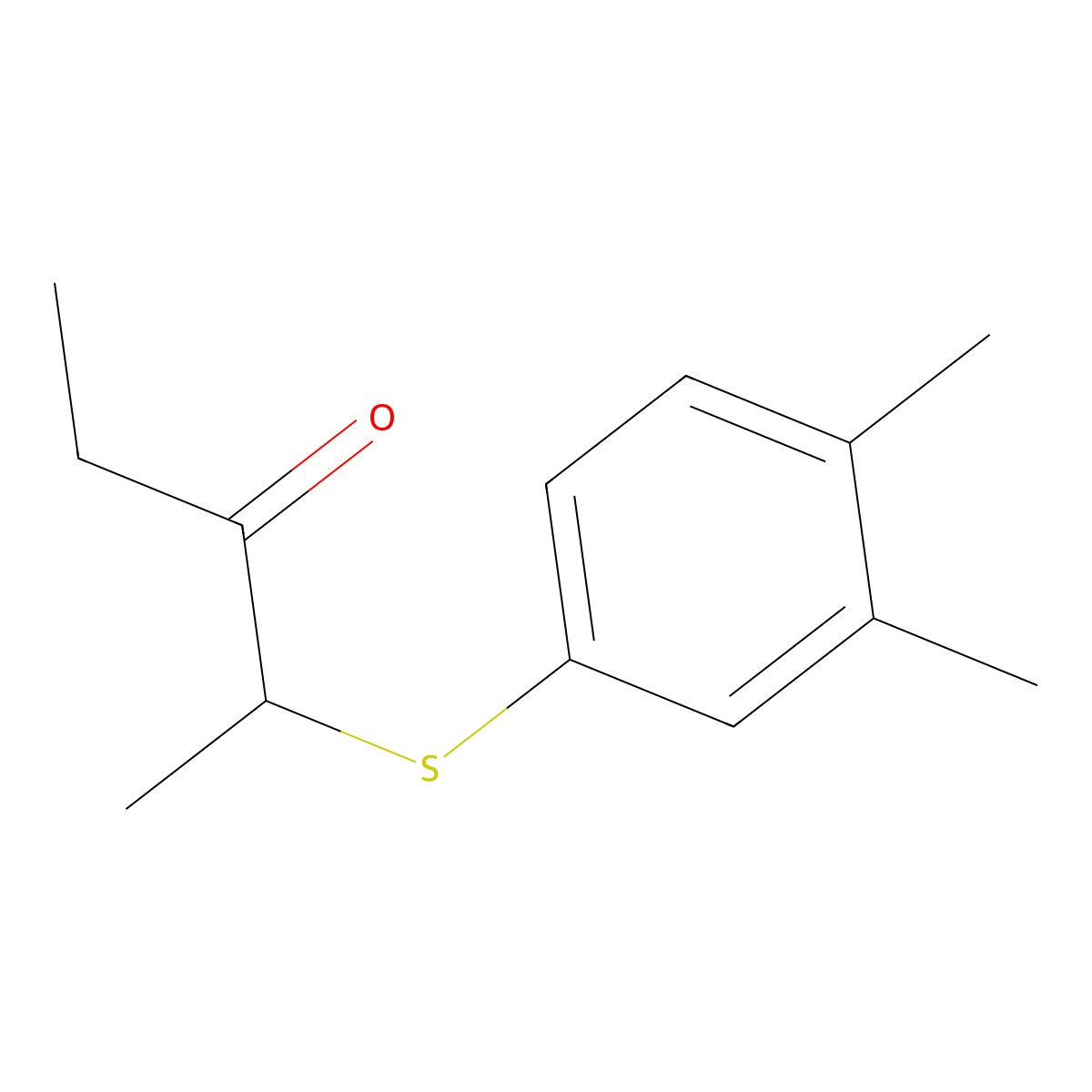2-((3,4-Dimethylphenyl)thio)pentan-3-one molecular structure, CAS 1343393-48-5