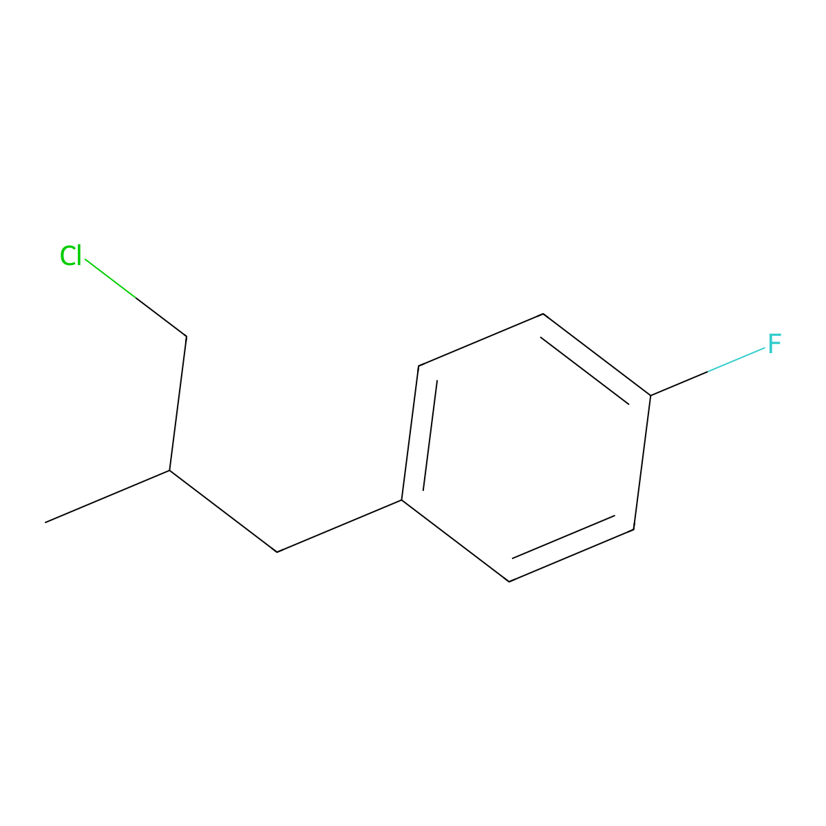 1-(3-Chloro-2-methylpropyl)-4-fluorobenzene molecular structure, CAS 1343395-44-7