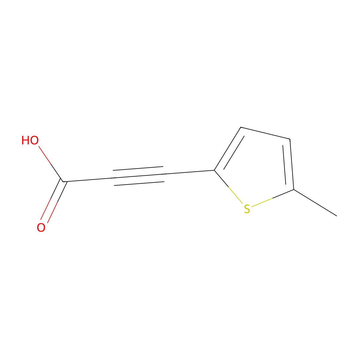 (5-Methyl-thiophen-2-YL)-propynoic acid molecular structure, CAS 1343396-45-1
