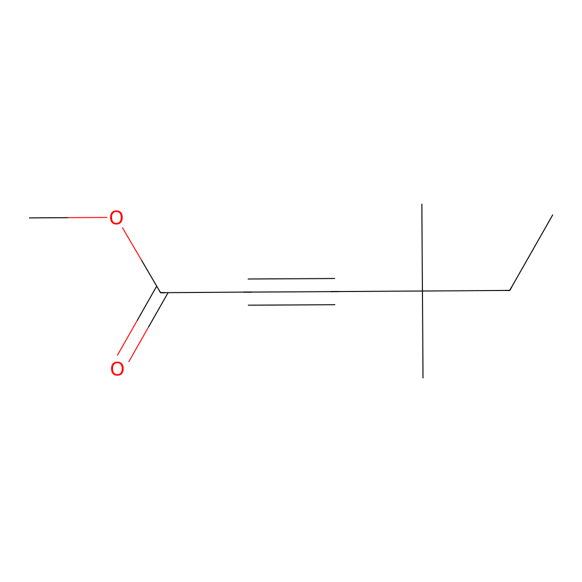 Methyl 4,4-dimethylhex-2-ynoate molecular structure, CAS 1343397-66-9